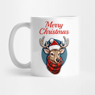 Christmas majestic deer with long antlers Mug